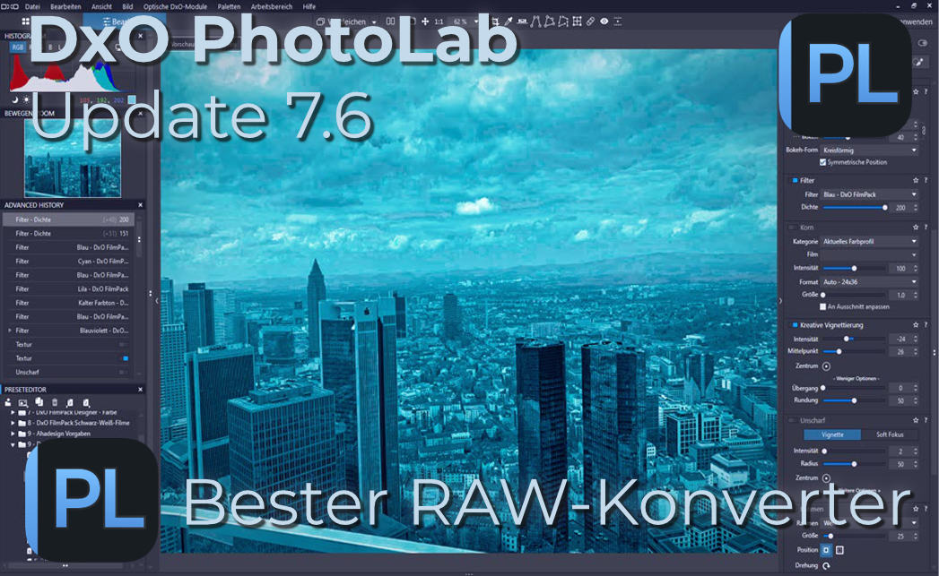 Update 7.6 für besten RAW-Konverter DxO PhotoLab