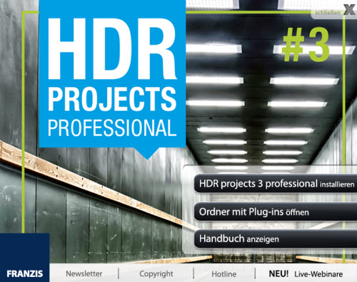 HDR projects 3 professional - Installation