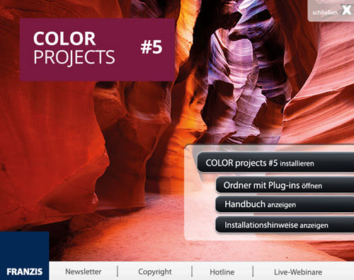 colorprojects5-startfenster