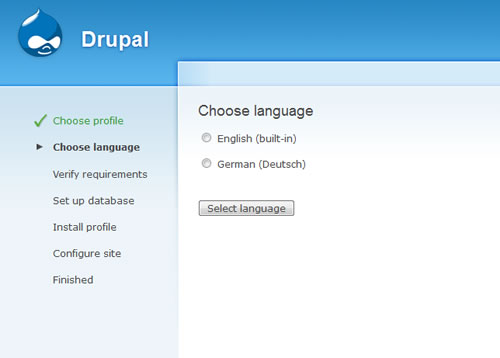 Drupal - Sprachwahl