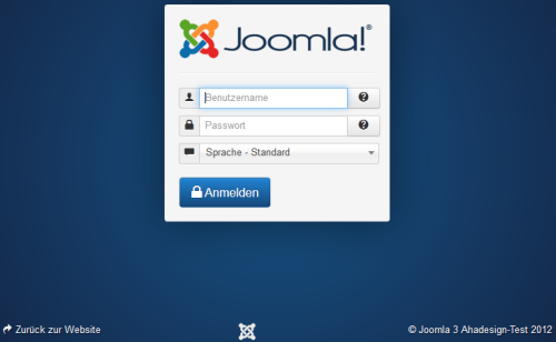 Joomla 3 - Dashboard Login