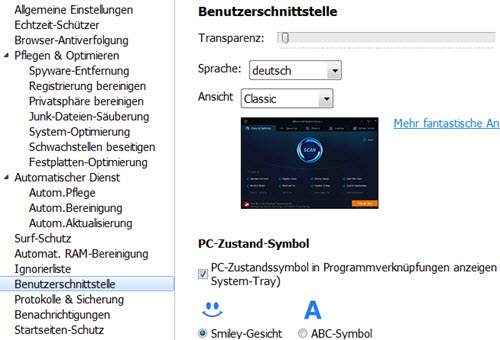 advanced-systemcare-allgemeine-einstellungen