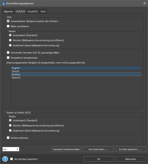 able2extractpro15-konvertierungsoptionen