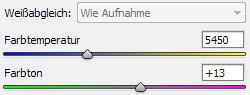 Camera Raw - Weissabgleich