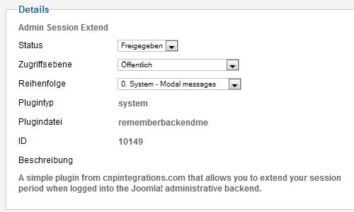 Admin Session - Remember Me Details