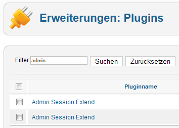 Admin Session - Plugins
