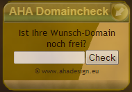 Aha Domaincheck - Modul Frontpage