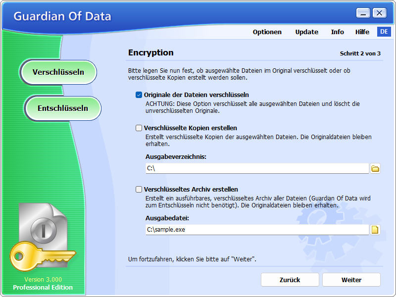 Ascomp Guardian Of Data - Verschlüsseln