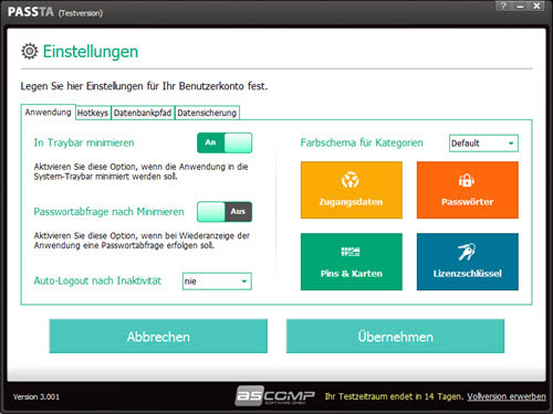 ascomp-passta-einstellungen-anwendung