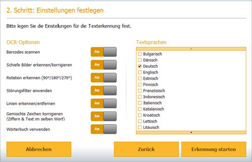 textr-einstellungen