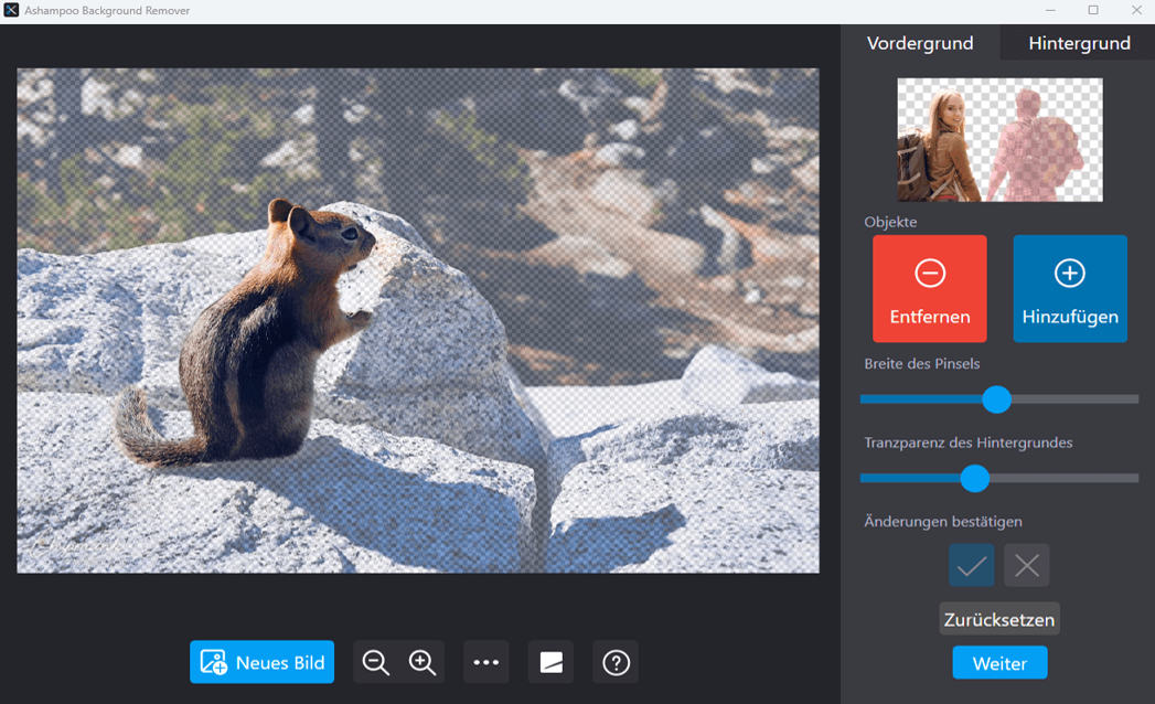 Ashampoo Background Remover - Vordergrund