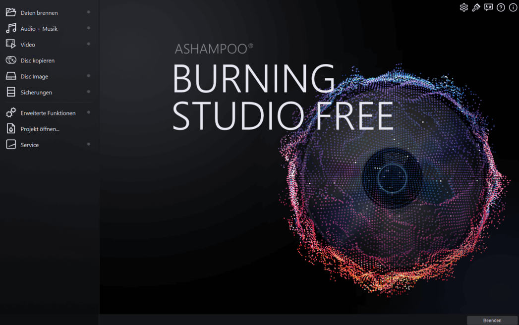 Ashampoo Burning Studio FREE Dunkel