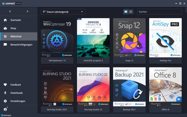 ashampoo-connect-bibliothek