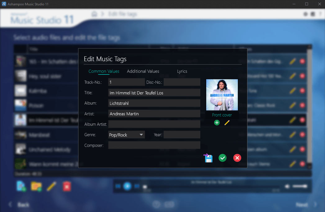 Ashampoo Music Studio 11 - Music Tags