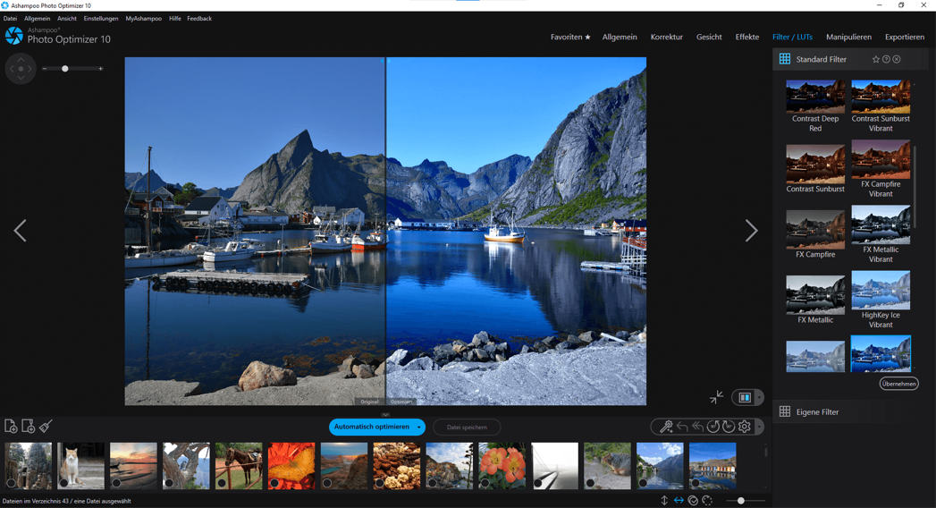 Ashampoo Photo Optimizer 10 LUTs