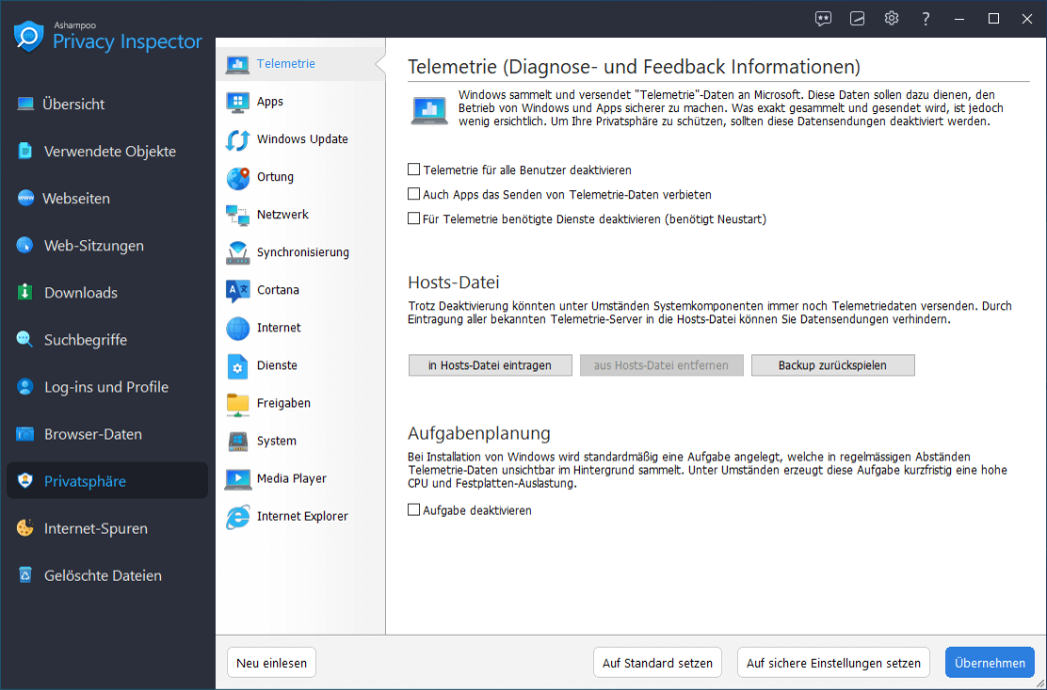 ashampoo-privacyinspector-privatsphaere