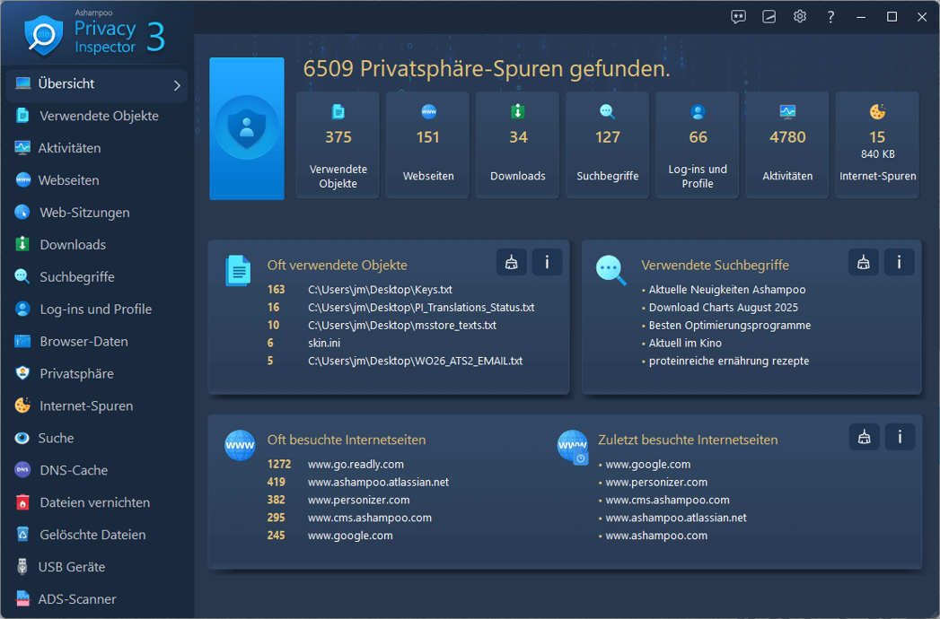 Privacy Inspector 3 für Transparenz über Daten, Aktivitäten und Geräte