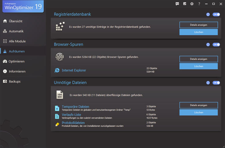 ashampoo-winoptimizier-19-aufraeumen