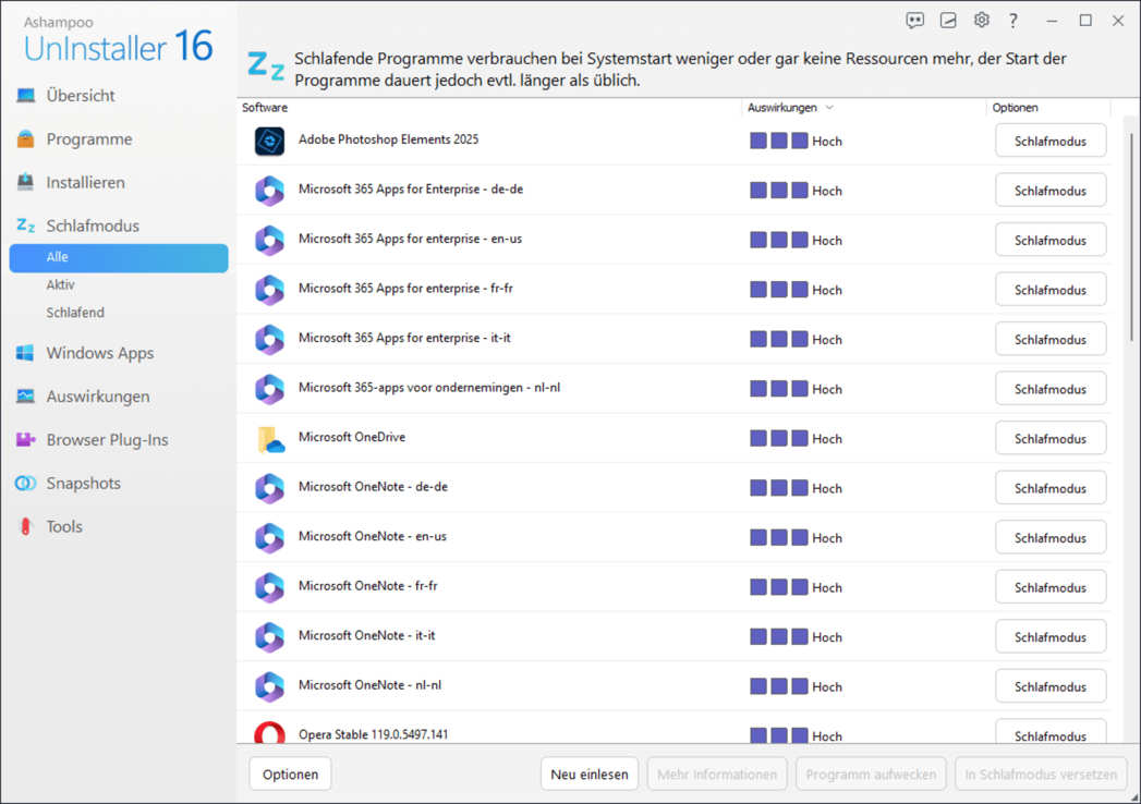 Preise und Verfügbarkeit des Ashampoo UnInstaller 16