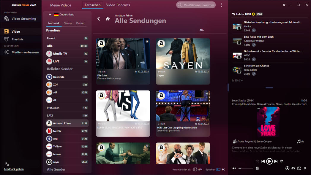 Audials Movie 2024 - Video und TV