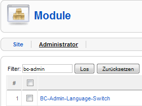 BC-Admin - Modul