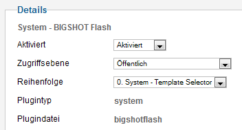 Bigshot Flash - Parameterdetails