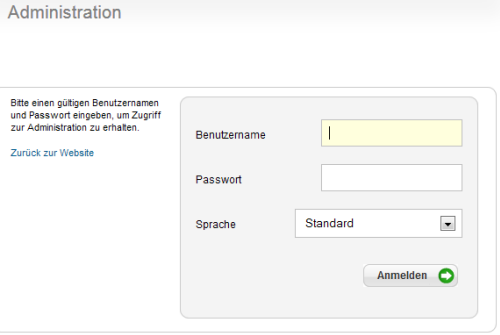 Joomla Login modifiziert