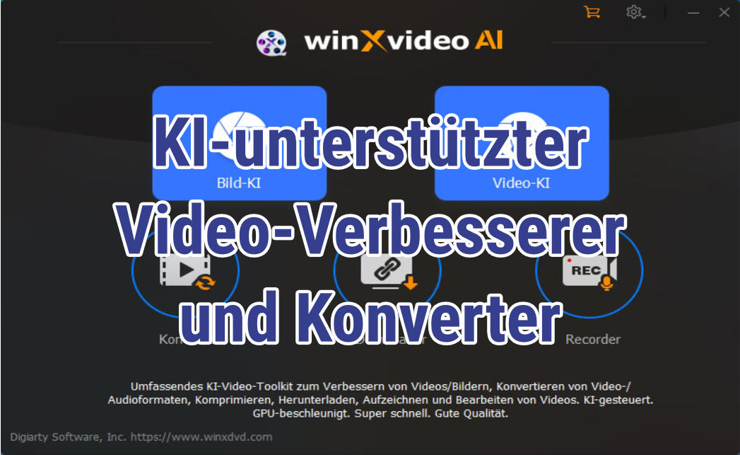 KI-unterstützter Video-Verbesserer und Konverter von Digiarty