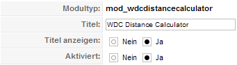 Distance Calculator Modul