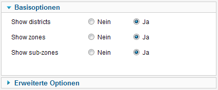 Domus - Moduloptionen