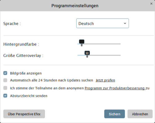 perspective-tool-programmeinstellungen