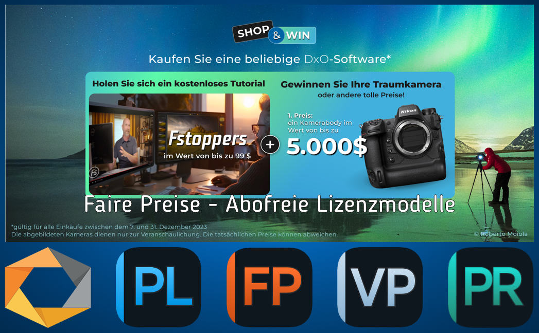 Faire Preise sowie abofreie Lizenzmodelle für DxO-Software