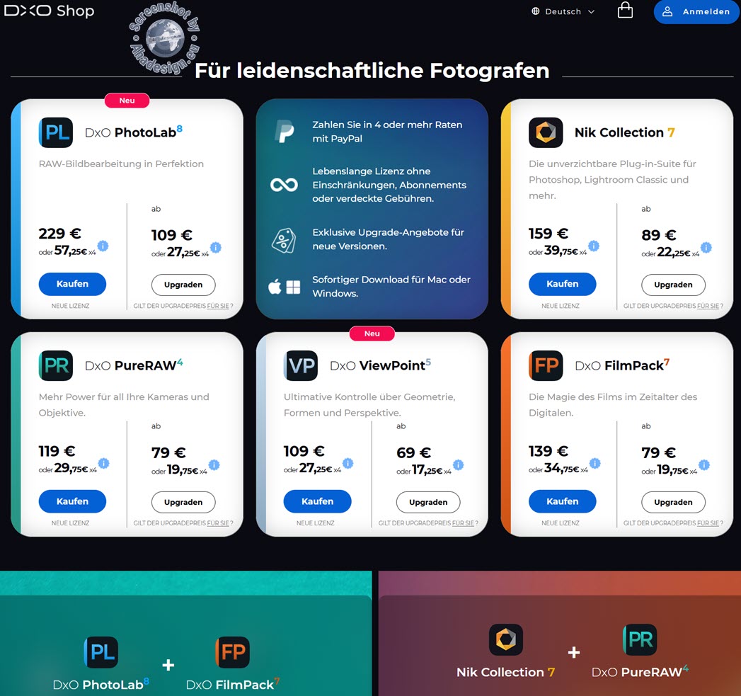 DxO-Shop Produkte