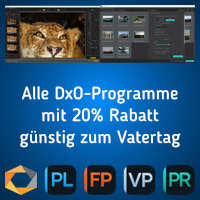 Alle DxO-Programme mit 20% Rabatt günstig zum Vatertag