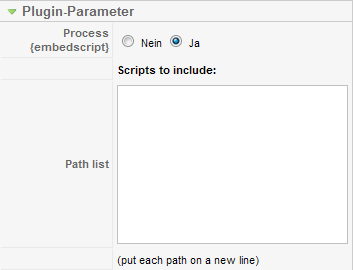 Embed Any Script - Parameter