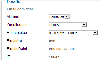 Email Activation - Details