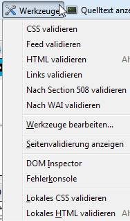 Firefox Werkzeuge