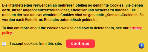 EU Cookie Directive - Frontpage