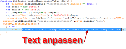 EU Cookie Directive - Javascript Datei