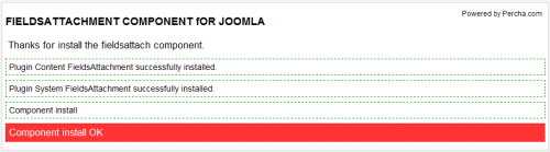 FieldAttach Content - Install Success