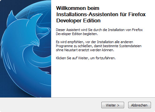 Firefox - Installationsassistent