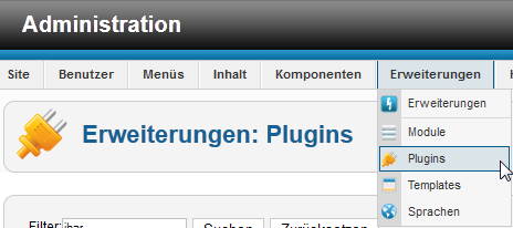 jBar - Erweiterungen - Plugins