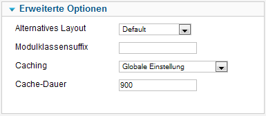 JJ Social - Erweiterte Optionen