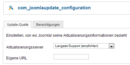 Joomla - Update - Konfiguration