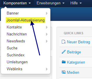 Joomla 3 - Aktualisierung