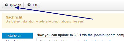 Joomla 3 - Installation Optionen