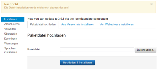 Joomla 3 - Hotfix installiert