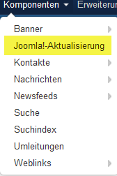 Joomla 3.0 - Komponente Aktualisierung