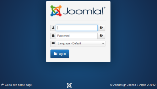 Joomla 3.0 Alpha 2 - Login Fenster