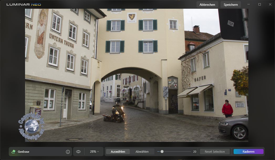 Luminar Neo - GenErase - Ergebnis - Erster Durchlauf